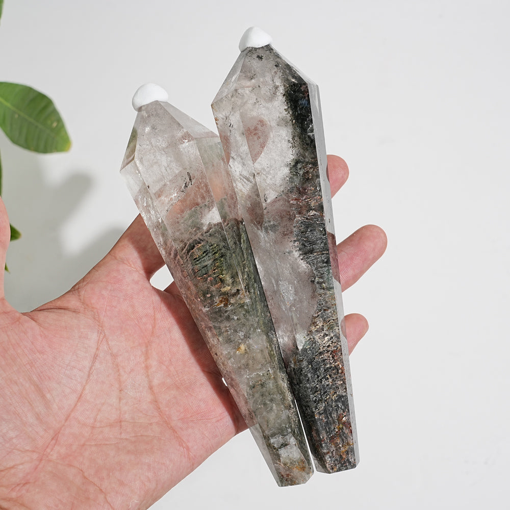 Unique,Natural Crystal Garden Quartz Wand