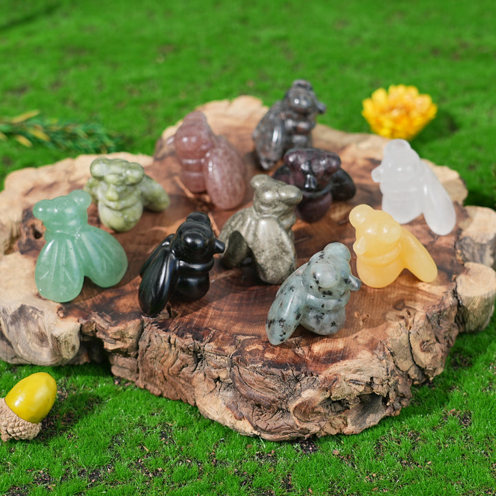 Natural Crystal Carving Housefly