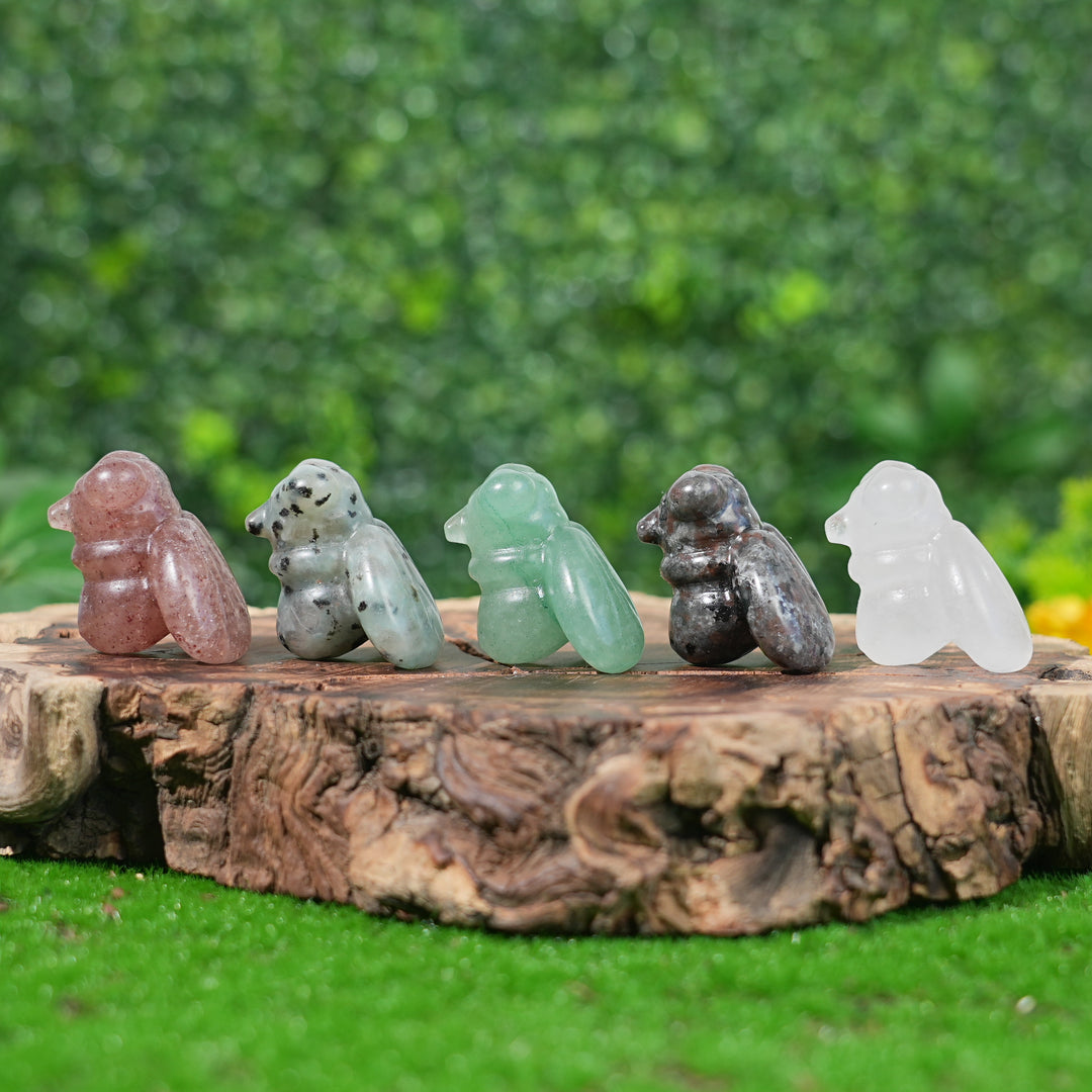 Natural Crystal Carving Housefly