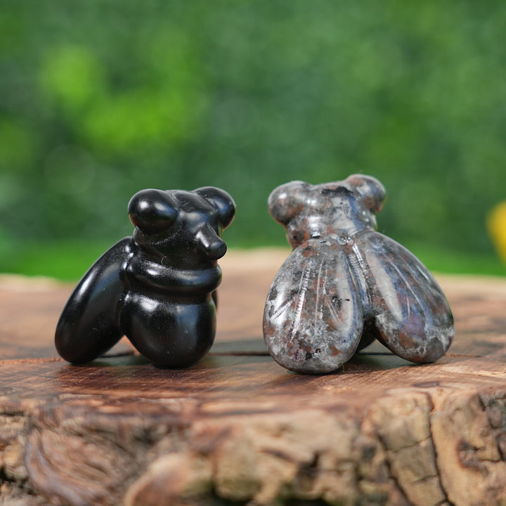 Natural Crystal Carving Housefly