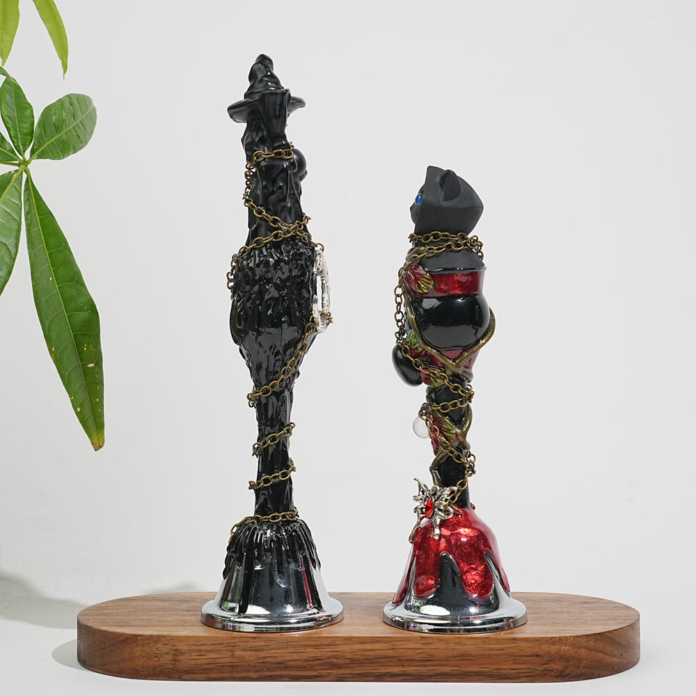 Unique,Natural Crystal Whimsical Witch Theme Magic Bell