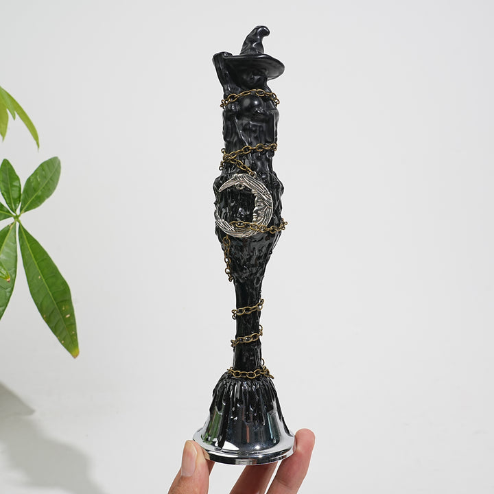 Unique,Natural Crystal Whimsical Witch Theme Magic Bell