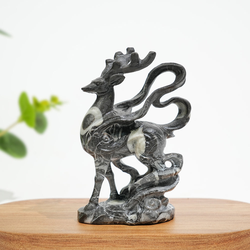Natural Crystal Divine Deer Carving