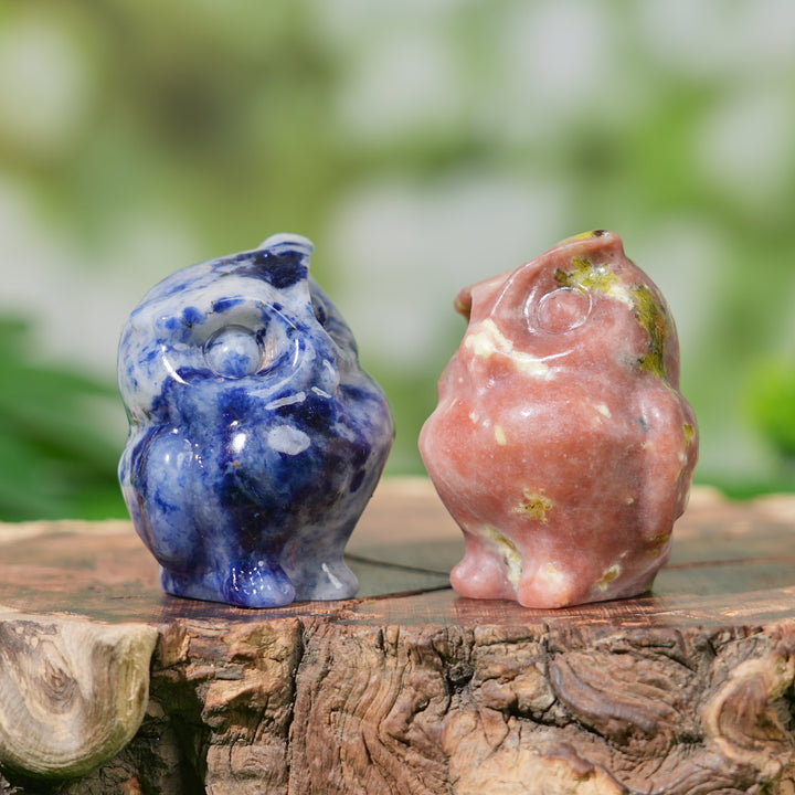 Natural Crystal Carving Owl