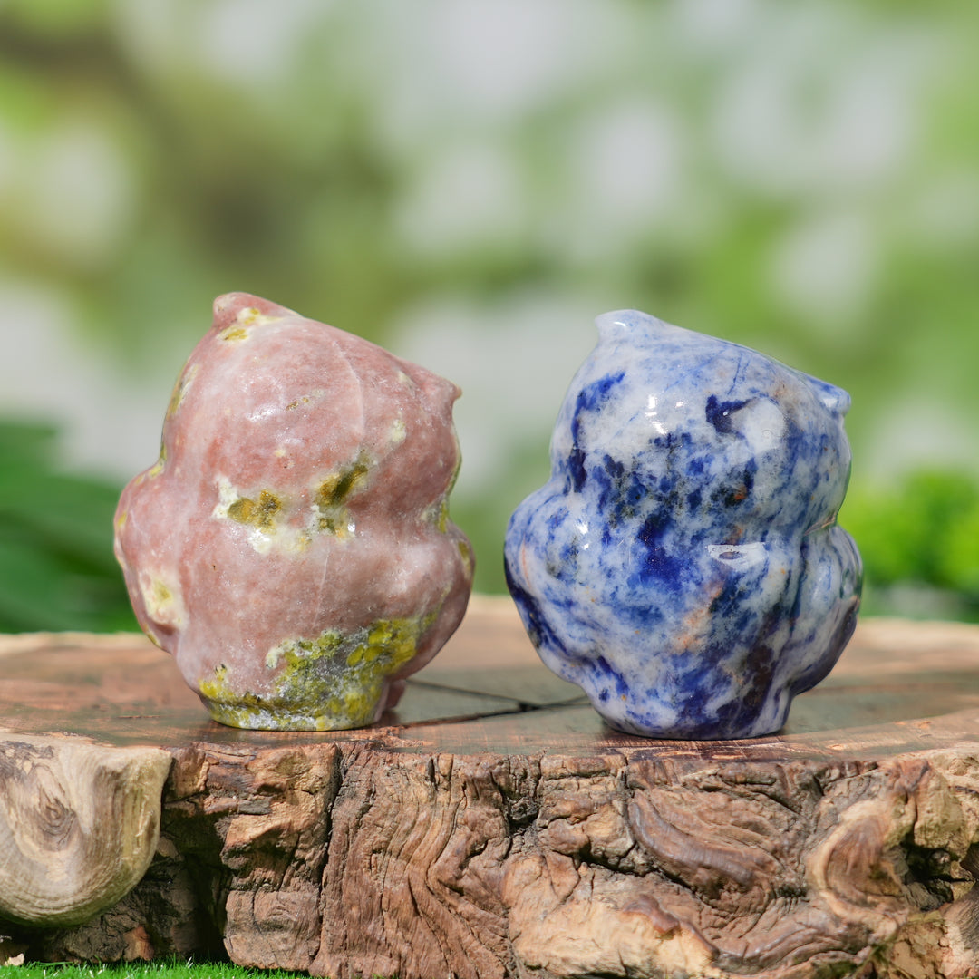 Natural Crystal Carving Owl