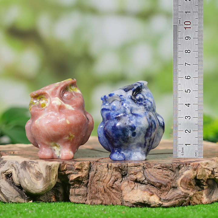 Natural Crystal Carving Owl