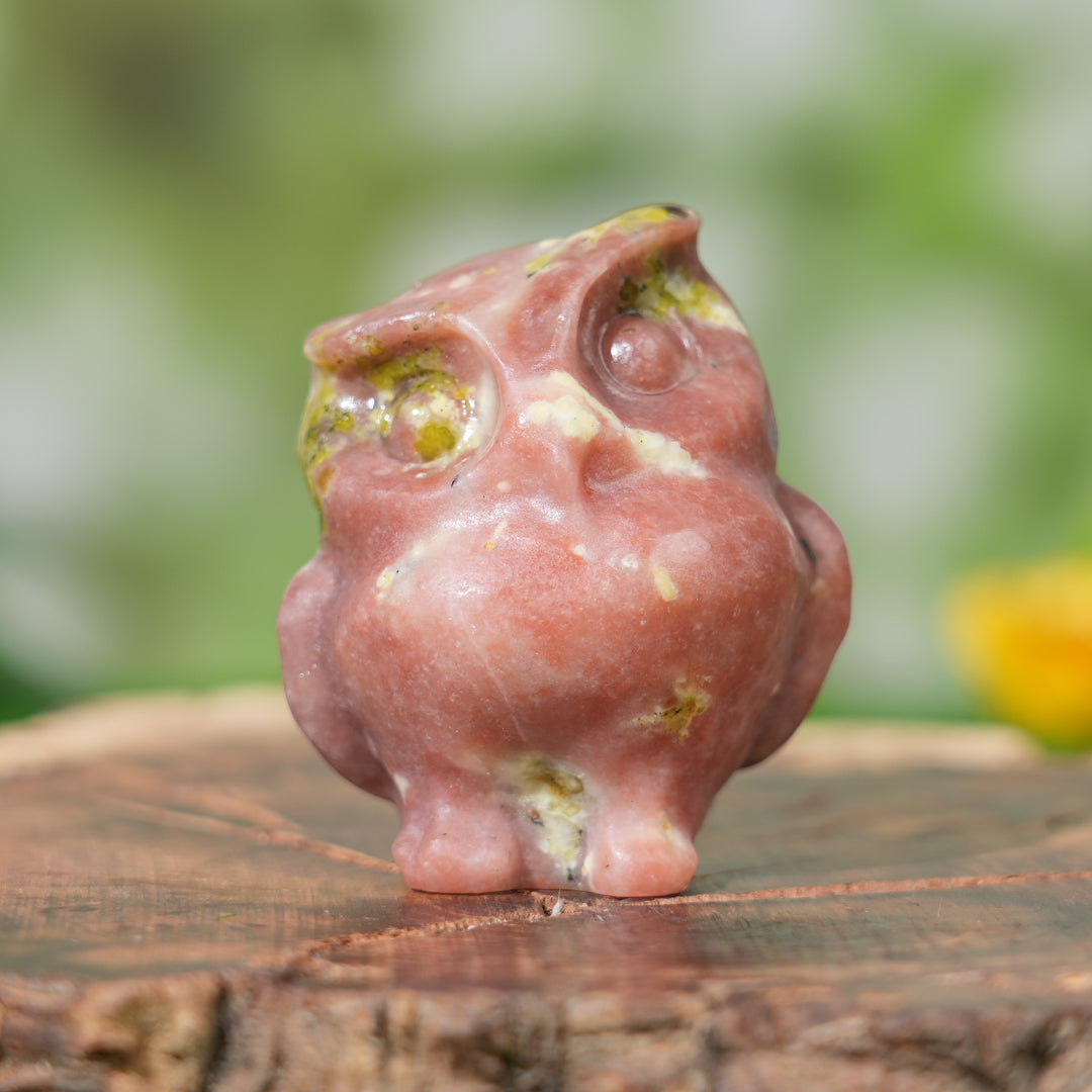 Natural Crystal Carving Owl