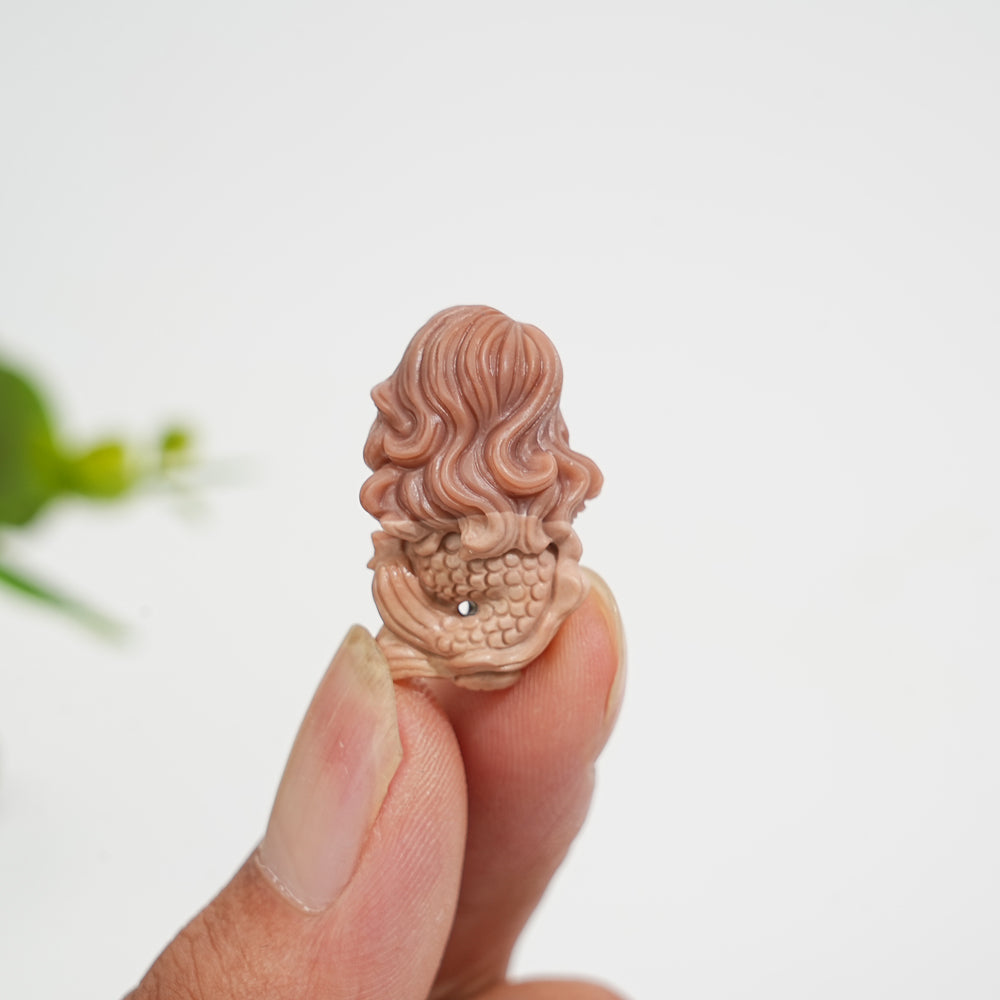Natural Crystal Mermaid With Pixiu Carving