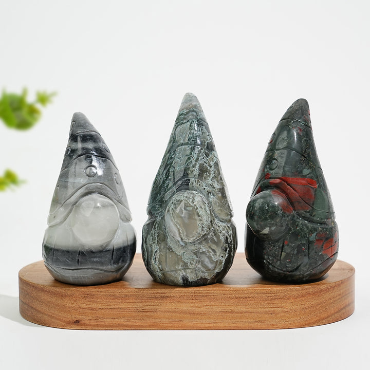 Natural Crystal Whimsical Gnome Carving