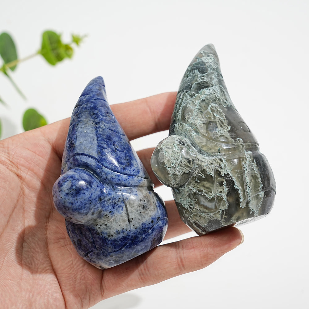 Natural Crystal Whimsical Gnome Carving