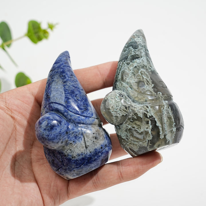 Natural Crystal Whimsical Gnome Carving