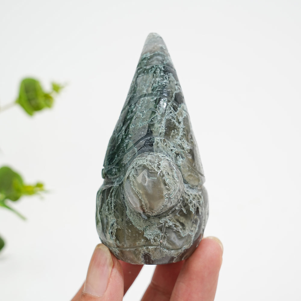 Natural Crystal Whimsical Gnome Carving