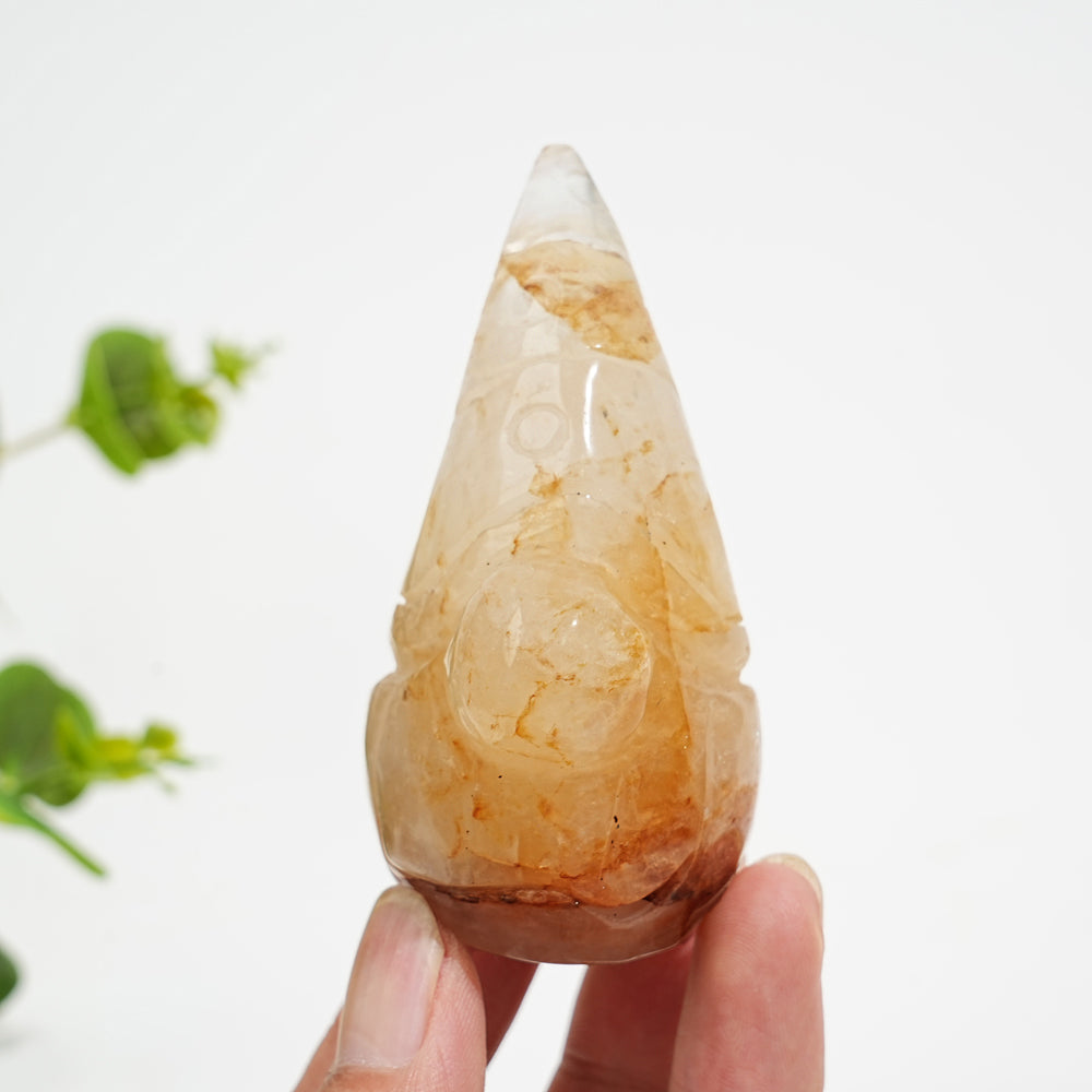 Natural Crystal Whimsical Gnome Carving