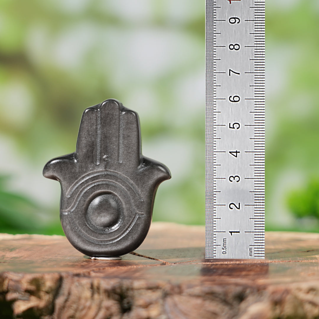 Natural Silver Obsidian Hand