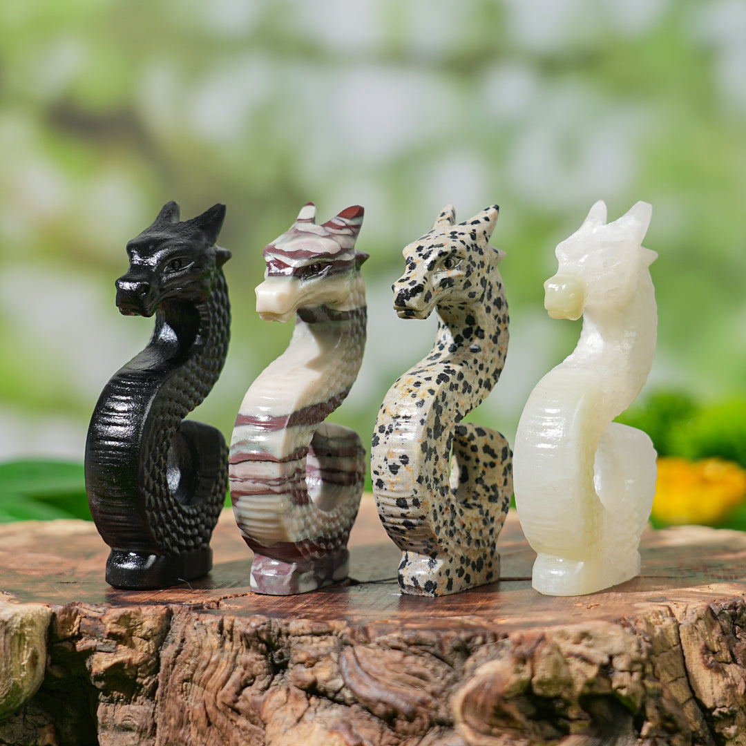 Natural Letter Dragon Sculpture