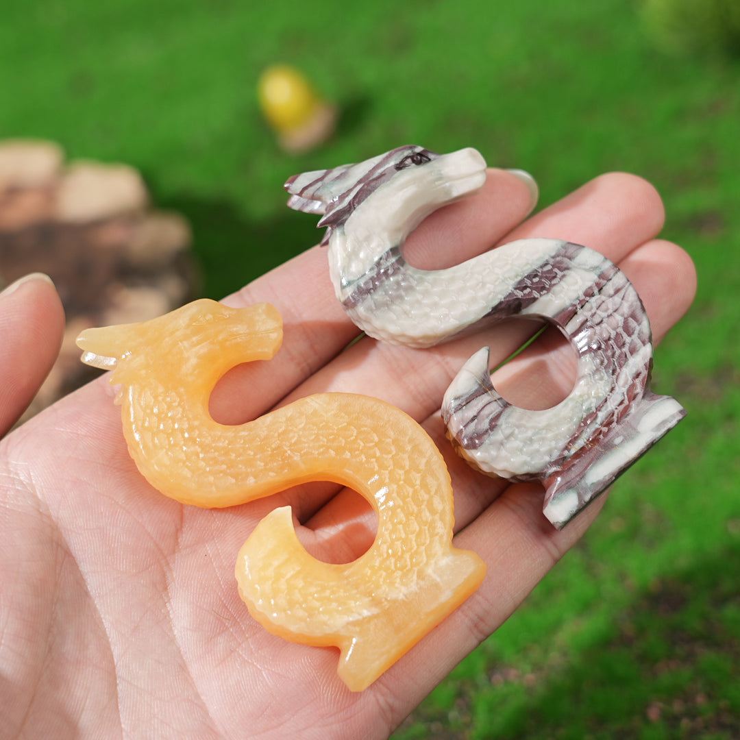 Natural Letter Dragon Sculpture