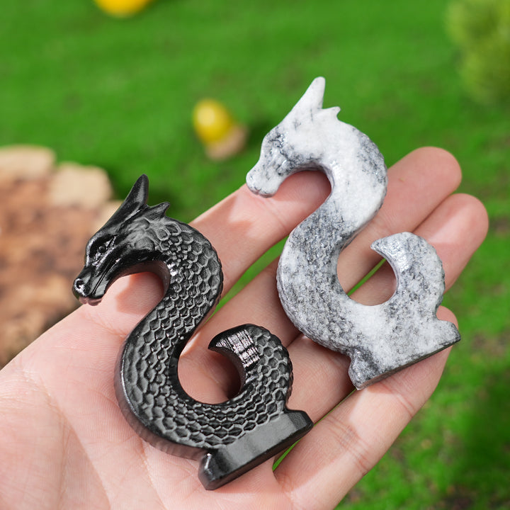 Natural Letter Dragon Sculpture