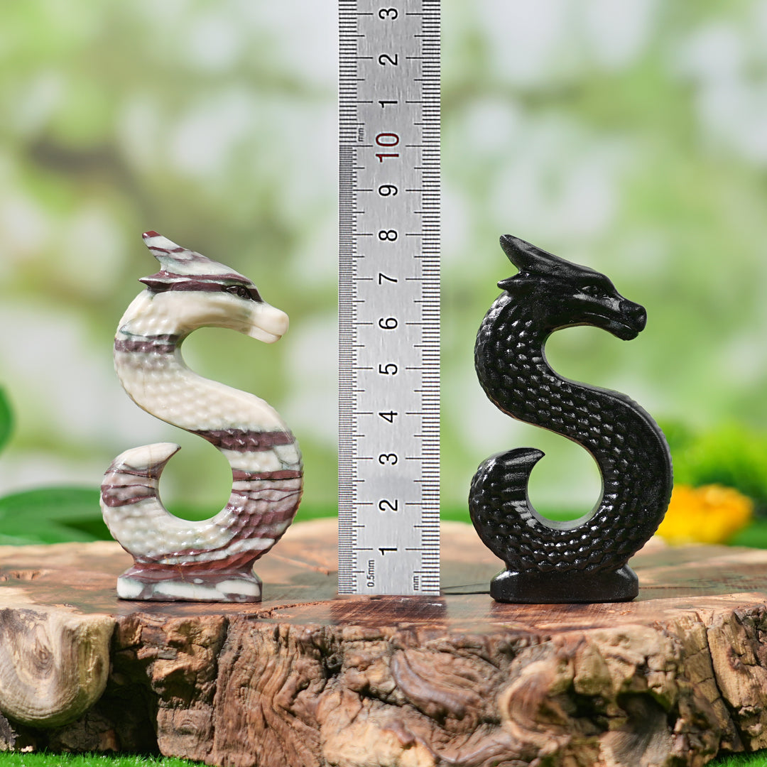 Natural Letter Dragon Sculpture