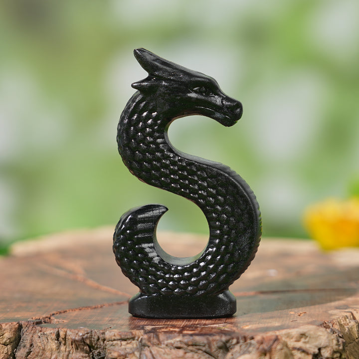 Natural Letter Dragon Sculpture