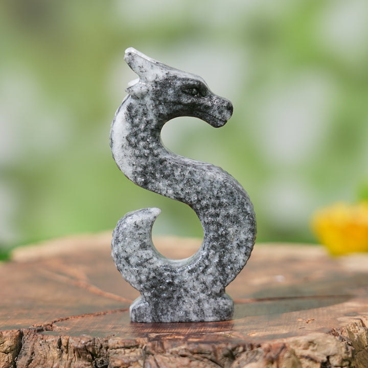 Natural Letter Dragon Sculpture