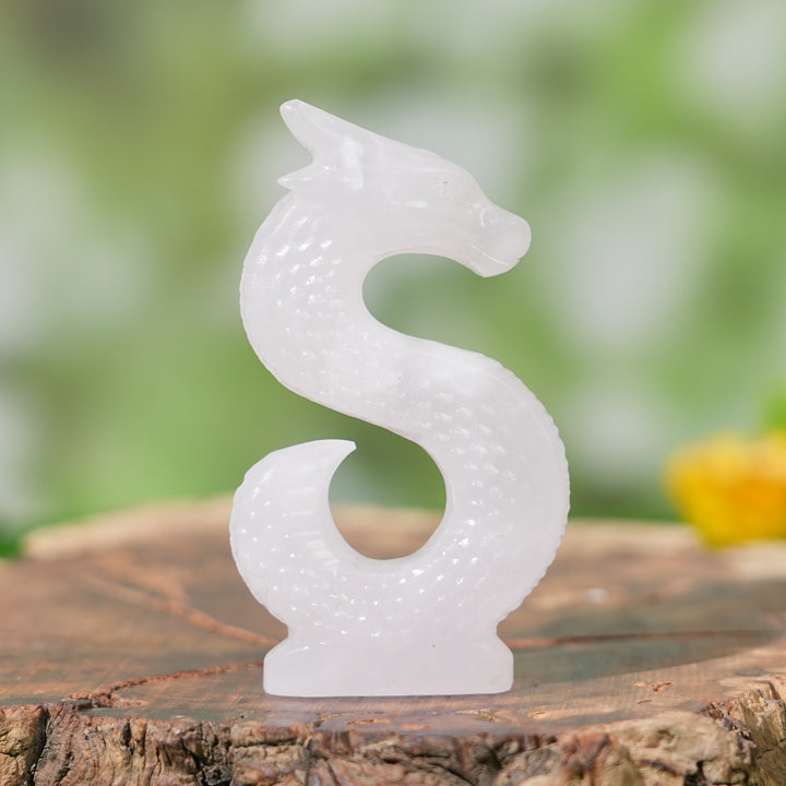 Natural Letter Dragon Sculpture