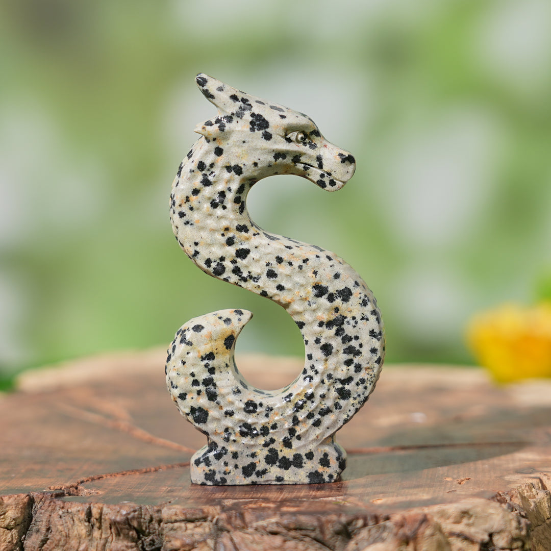 Natural Letter Dragon Sculpture