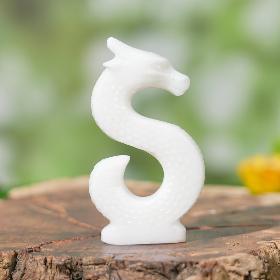 Natural Letter Dragon Sculpture