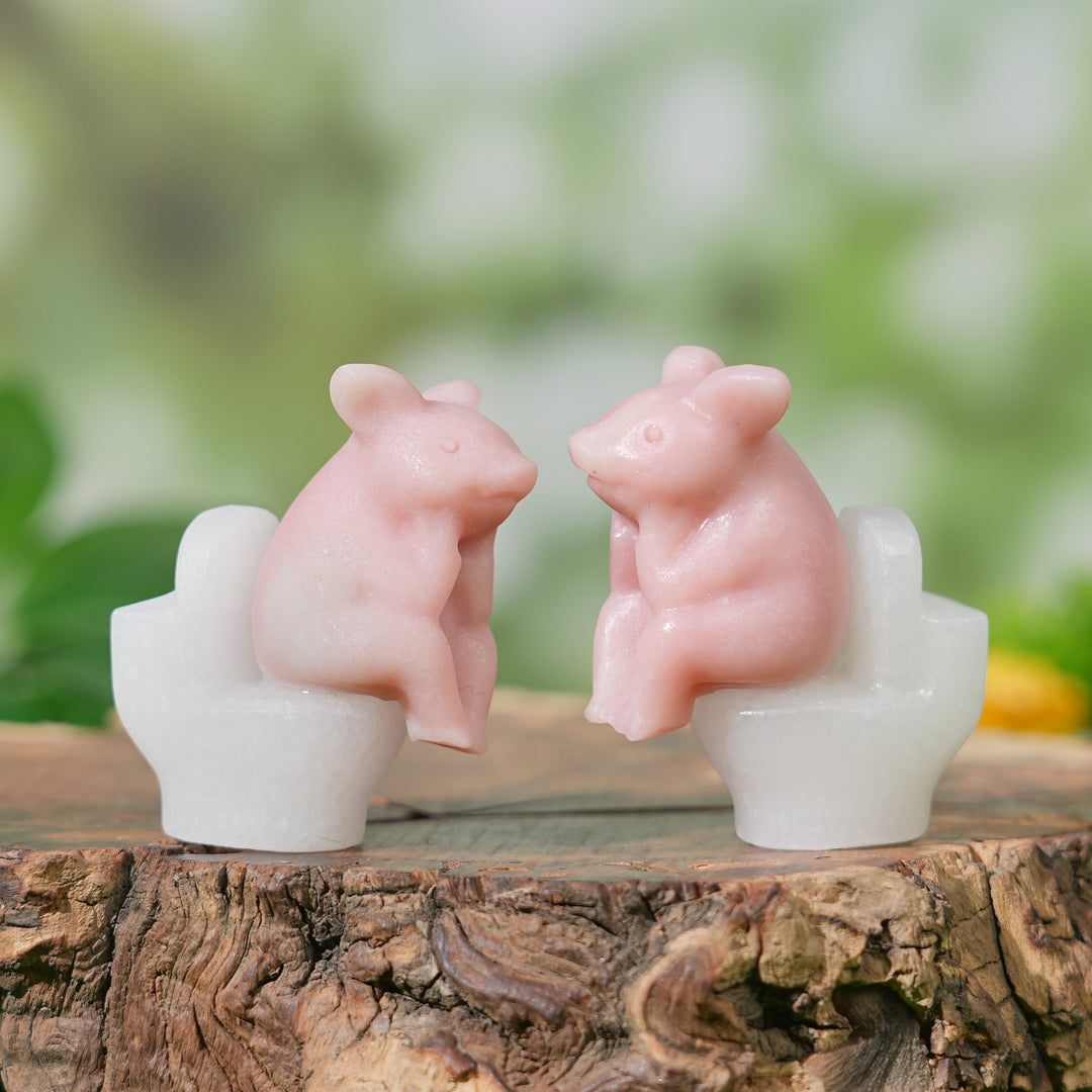Natural Pink Opal Toilet Pig