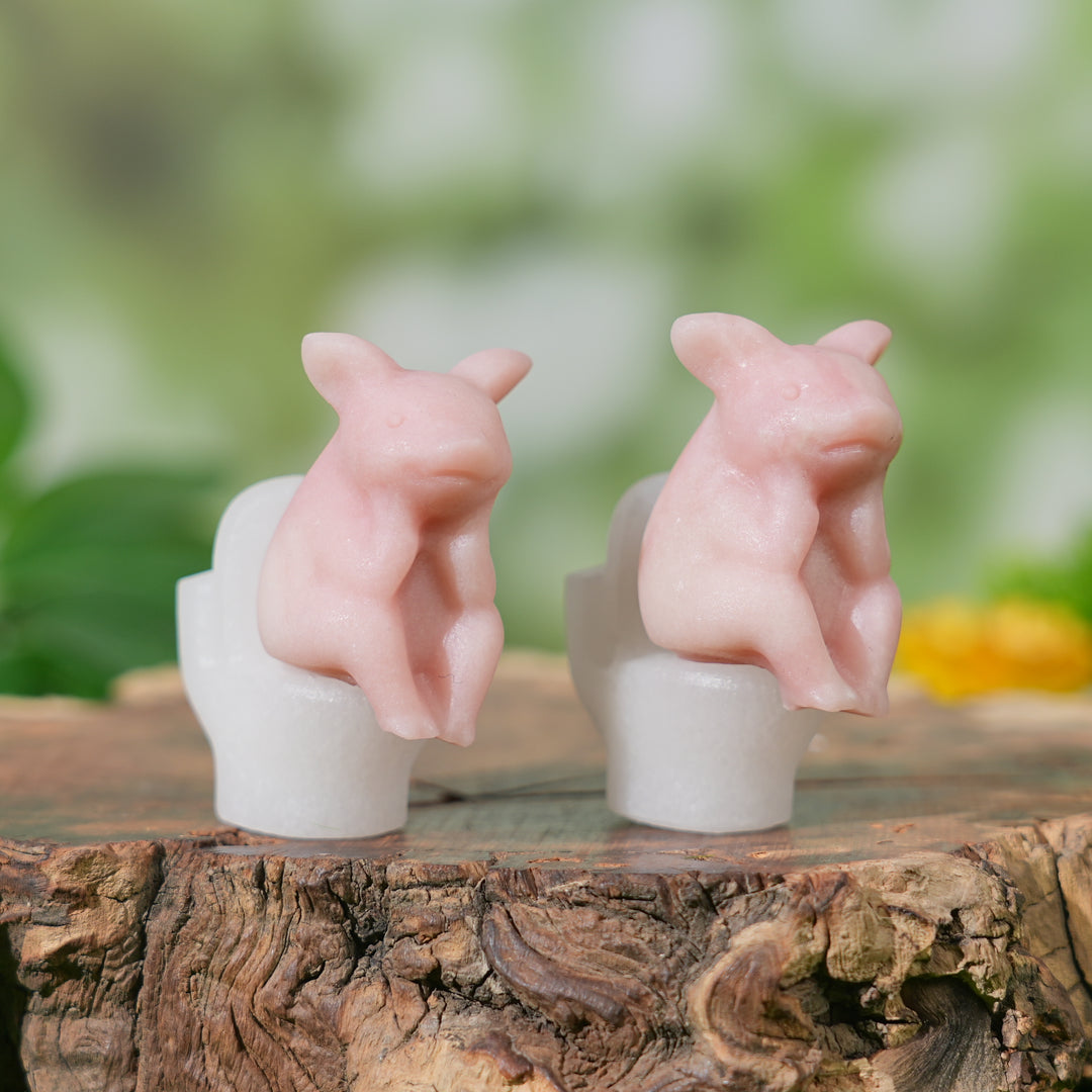 Natural Pink Opal Toilet Pig