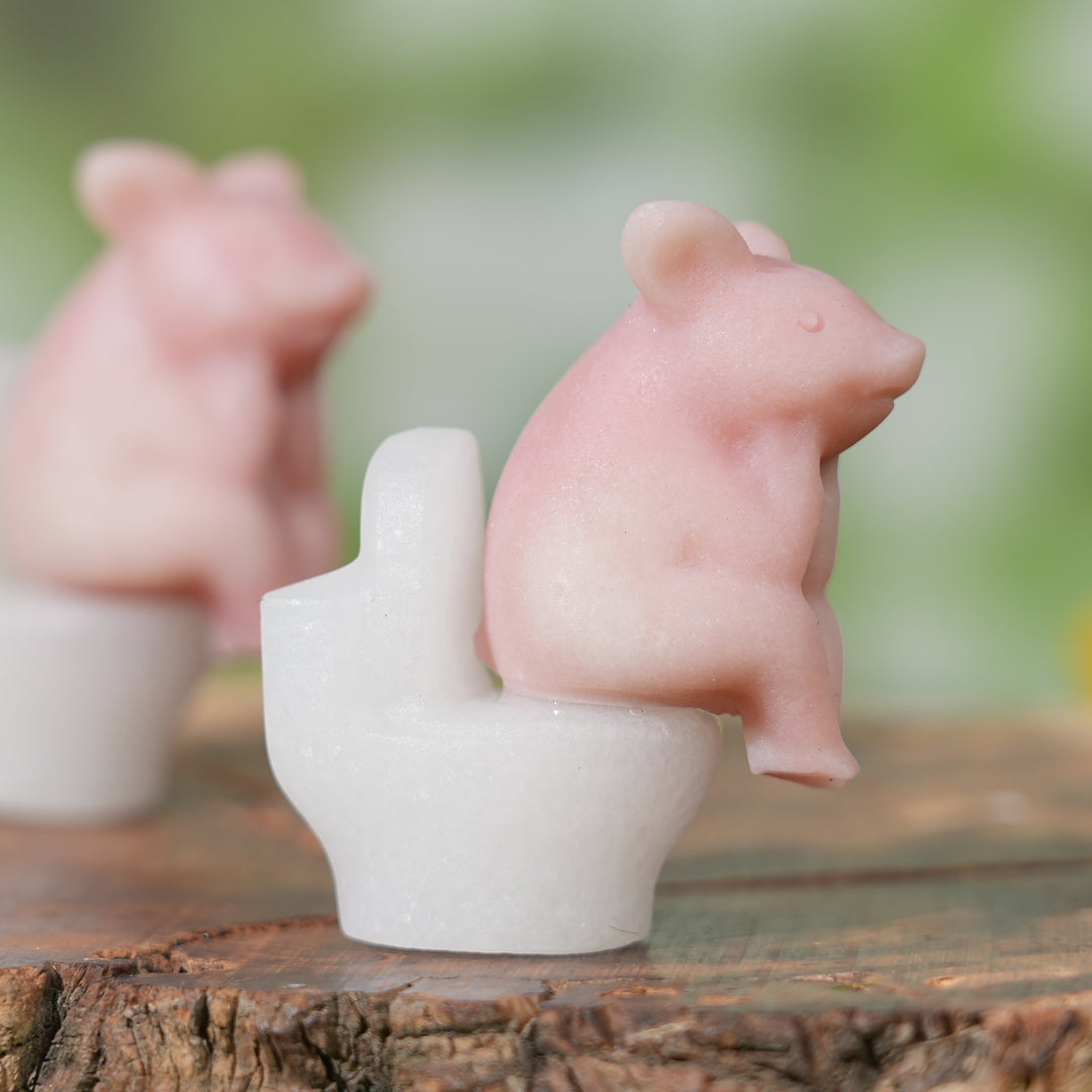 Natural Pink Opal Toilet Pig