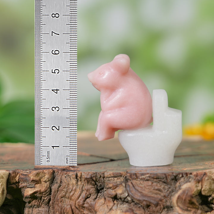 Natural Pink Opal Toilet Pig