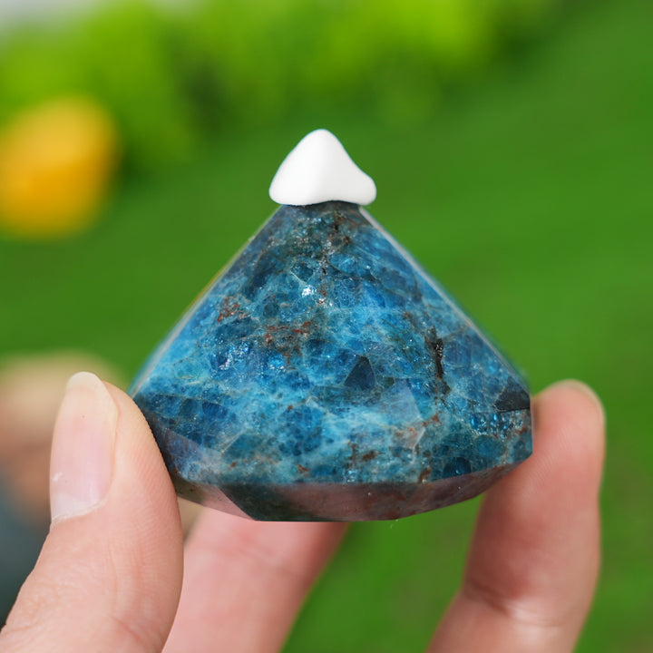 Natural Blue Apatite Diamond
