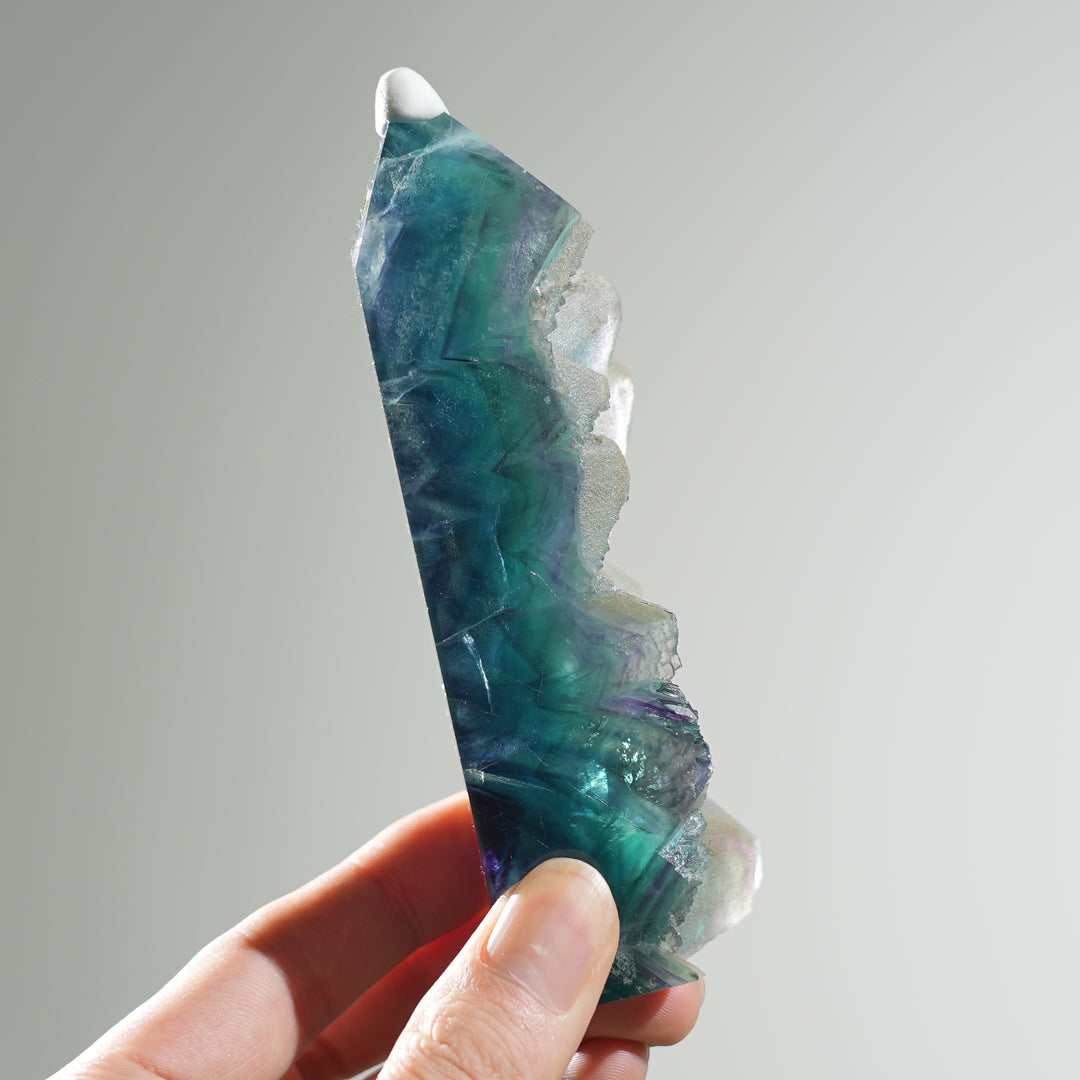 Natural Green Fluorite Raw Point