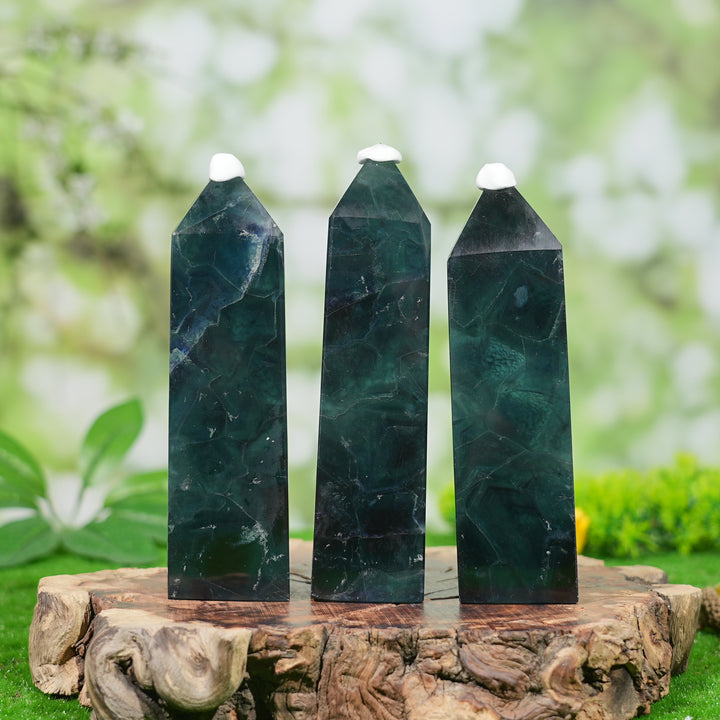 Natural Green Fluorite Raw Point