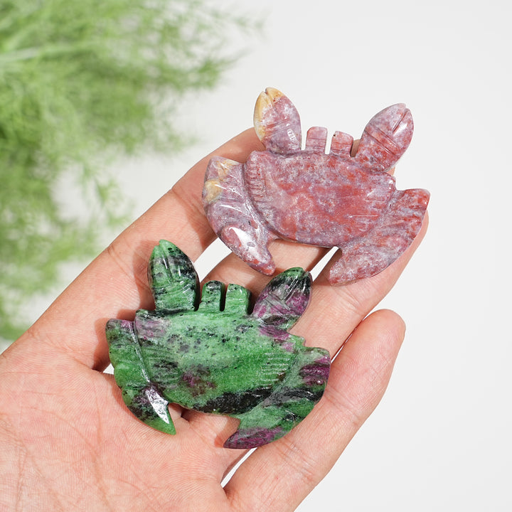 Natural Crystal Whimsical Crab Carving
