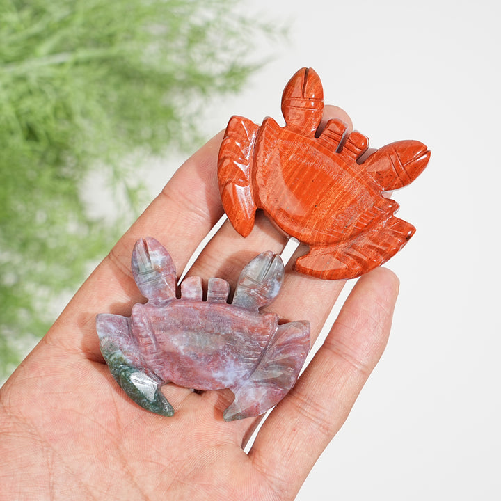 Natural Crystal Whimsical Crab Carving