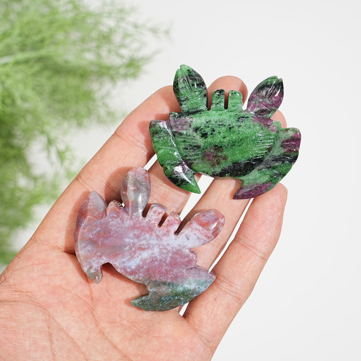 Natural Crystal Whimsical Crab Carving