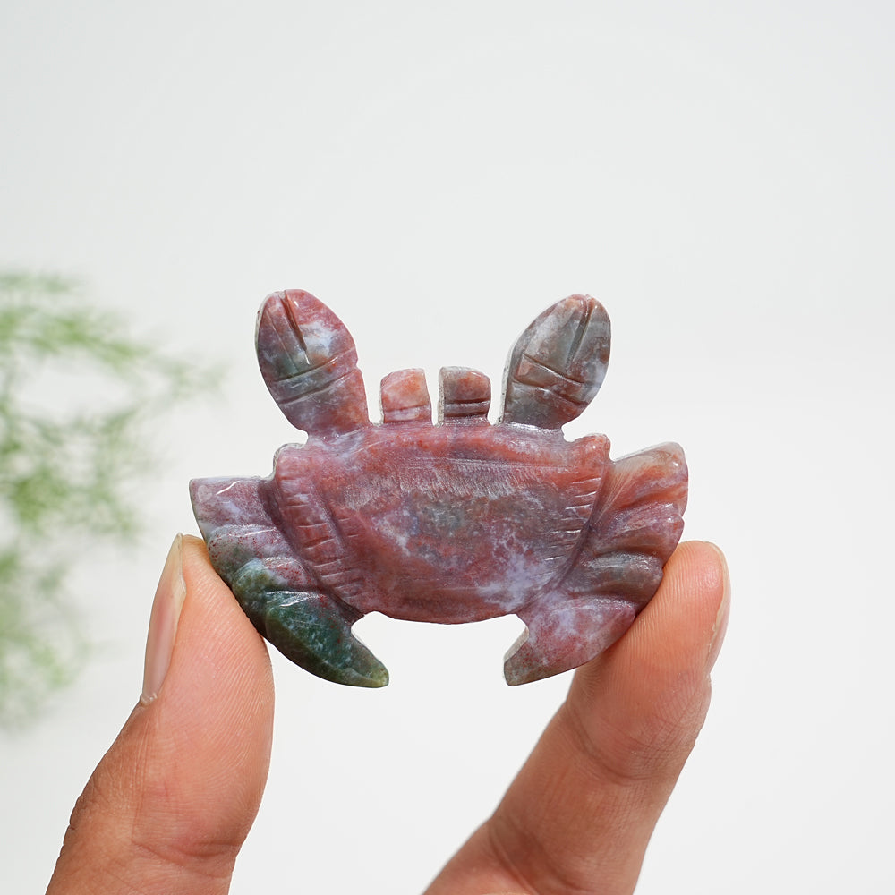 Natural Crystal Whimsical Crab Carving