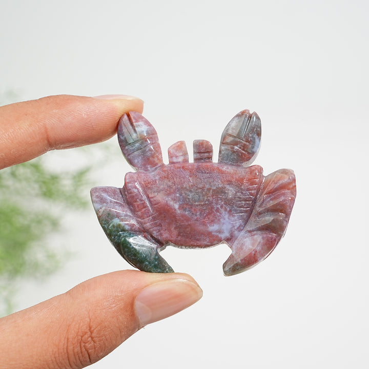 Natural Crystal Whimsical Crab Carving