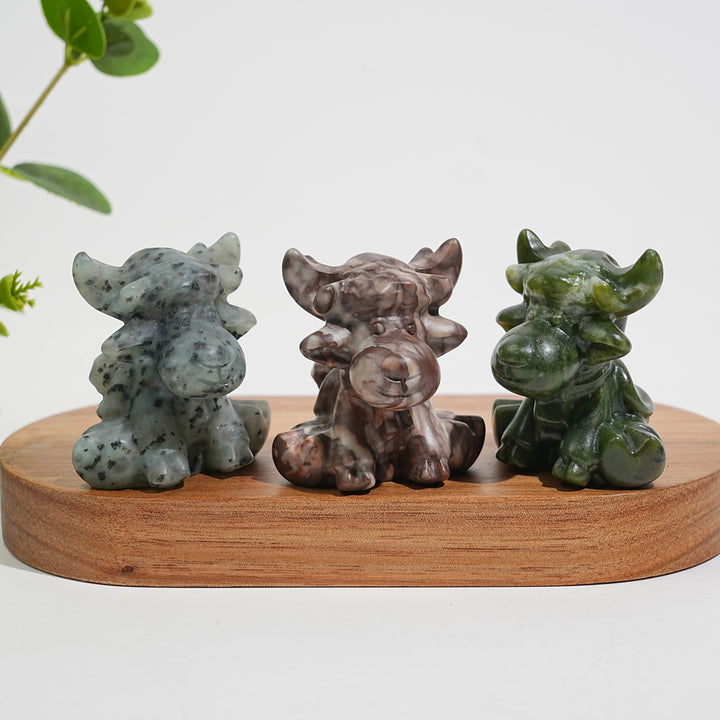 Natural Crystal Carving Christmas Deer