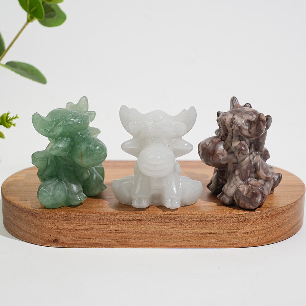 Natural Crystal Carving Christmas Deer
