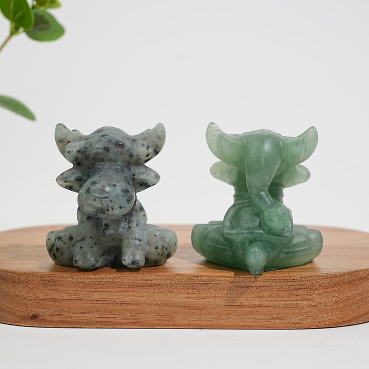 Natural Crystal Carving Christmas Deer