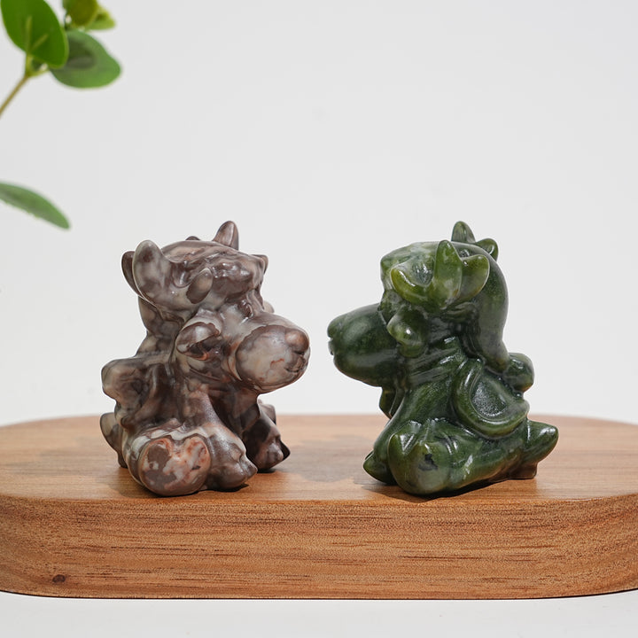 Natural Crystal Carving Christmas Deer