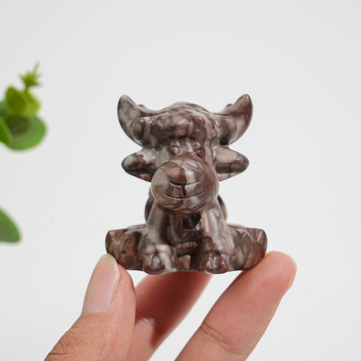 Natural Crystal Carving Christmas Deer