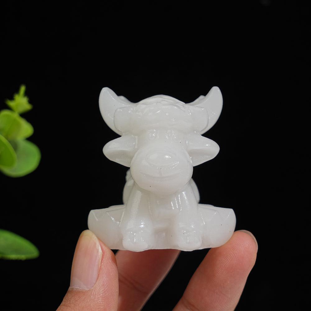 Natural Crystal Carving Christmas Deer