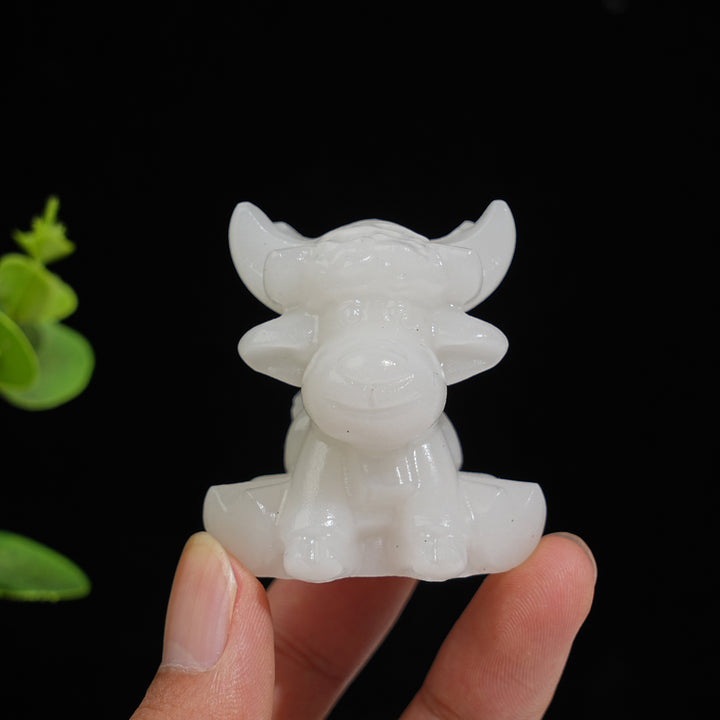Natural Crystal Carving Christmas Deer
