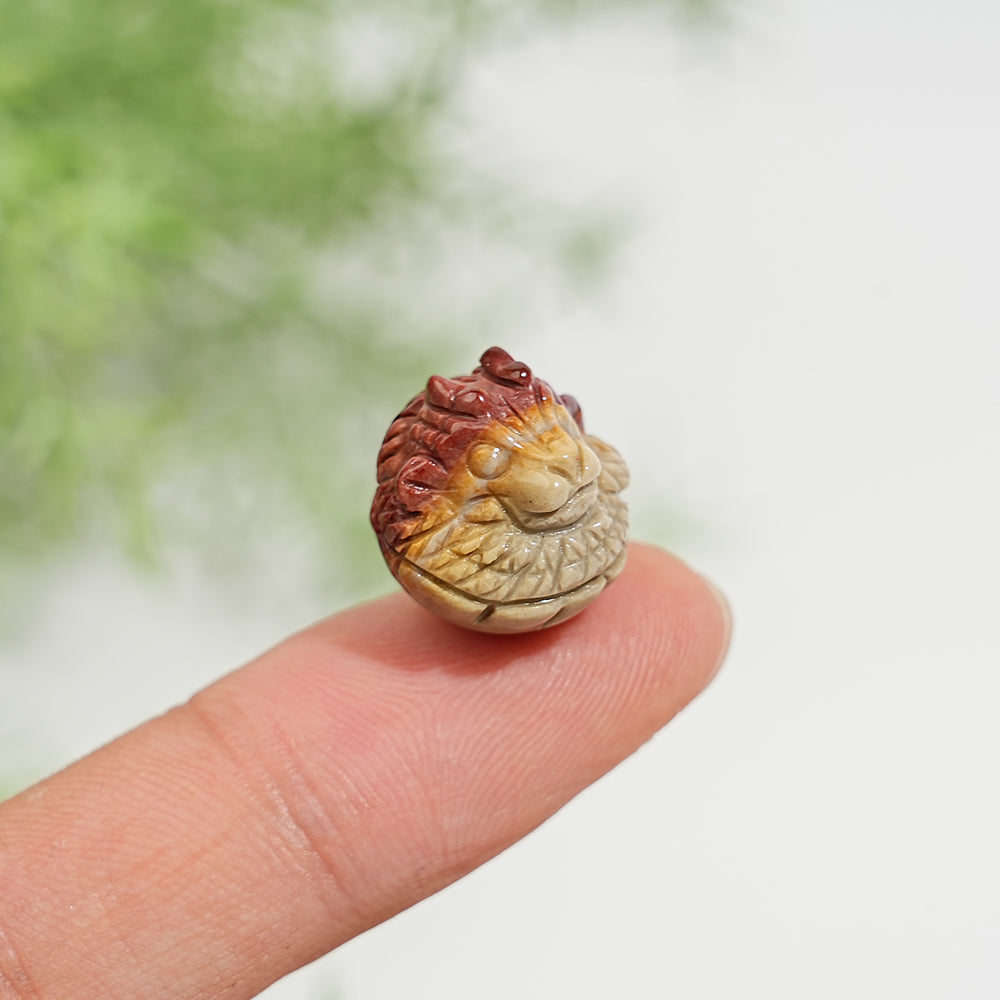 Natural Crystal Alashan Agate Whimsical Dragon Egg Carving