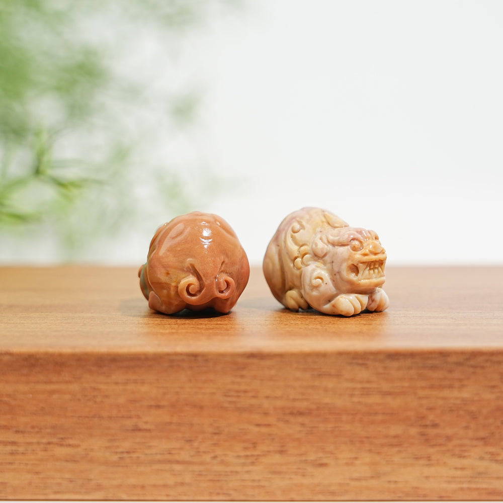 Natural Alashan Agate Crystal Pixiu Carving