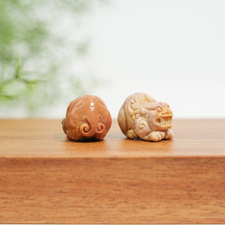 Natural Alashan Agate Crystal Pixiu Carving