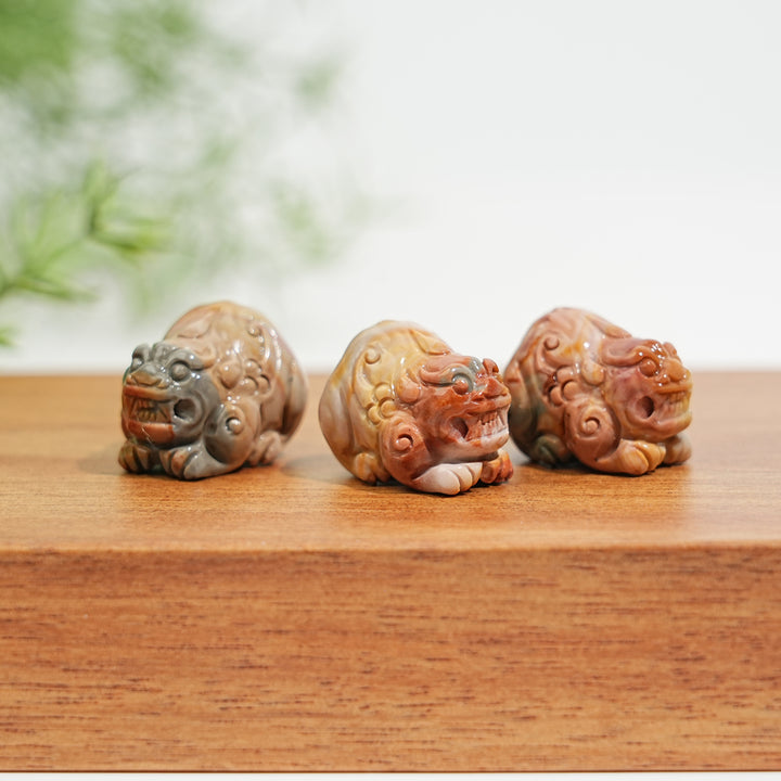 Natural Alashan Agate Crystal Pixiu Carving